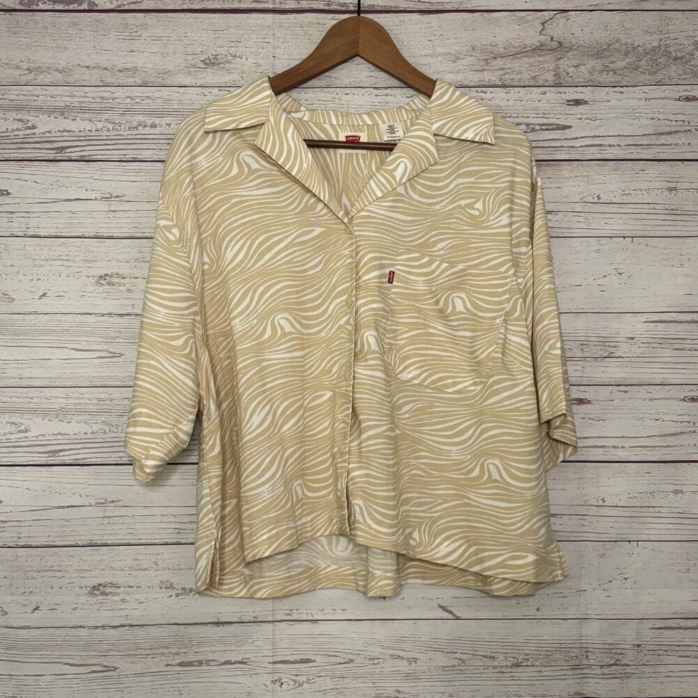 Levi's Short Sleeve Cropped Button Up 1X